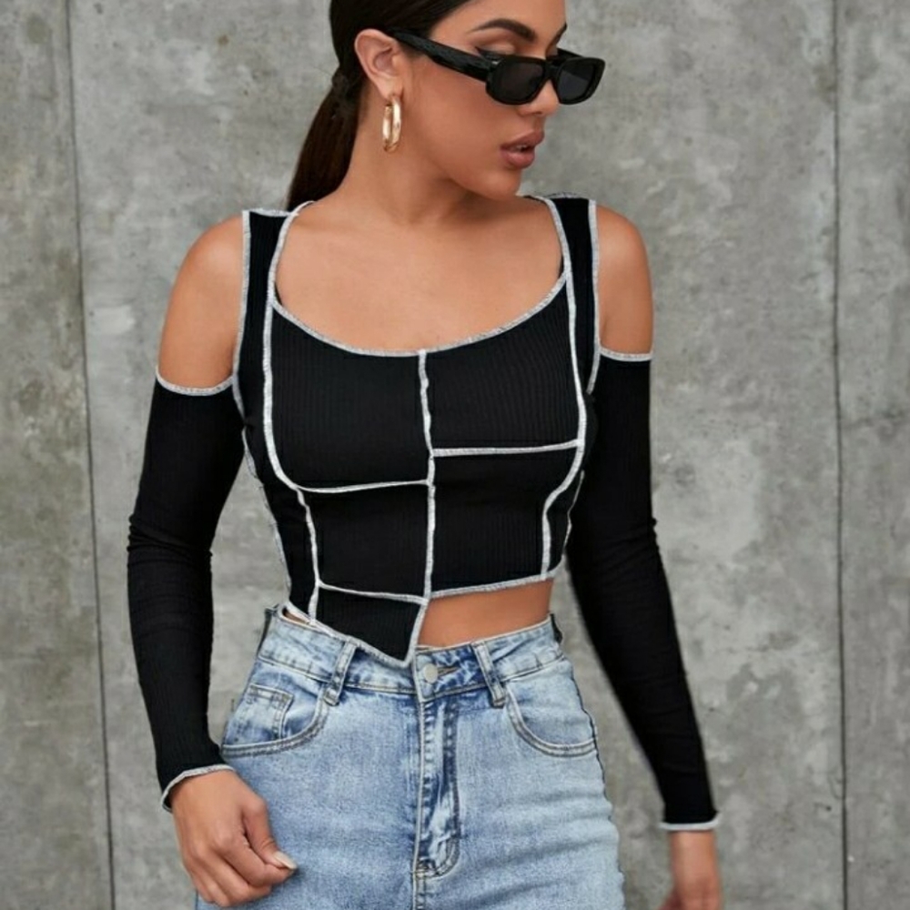 stitched crop top